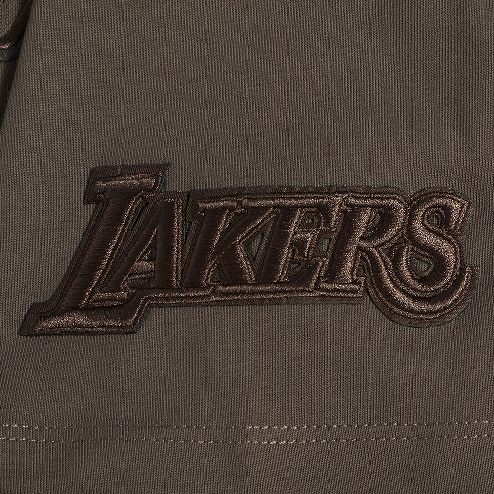 NBA LOS ANGELES LAKERS NEUTRAL MEN'S DROP SHOULDER TEE (DARK TAUPE) - Image 7
