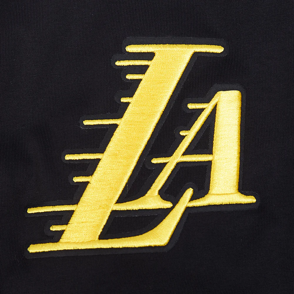 NBA LOS ANGELES LAKERS LIVING LARGE MEN'S DROP SHOULDER LS TEE (BLACK) - Image 6