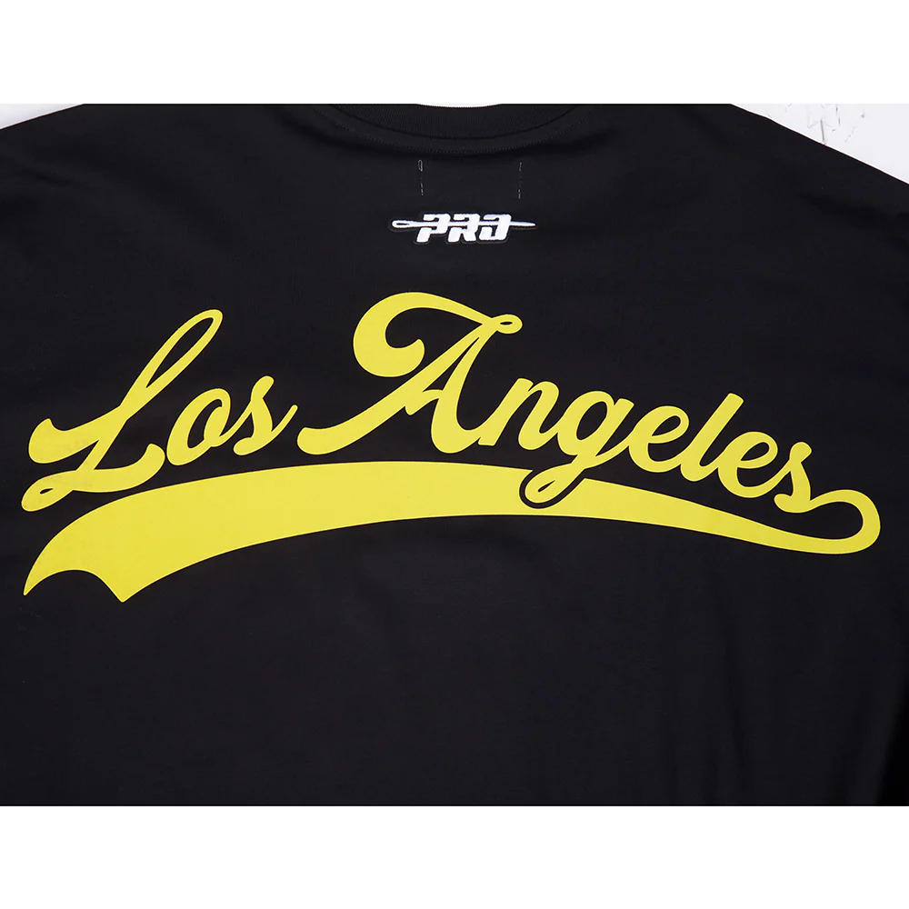 NBA LOS ANGELES LAKERS LIVING LARGE MEN'S DROP SHOULDER LS TEE (BLACK) - Image 7