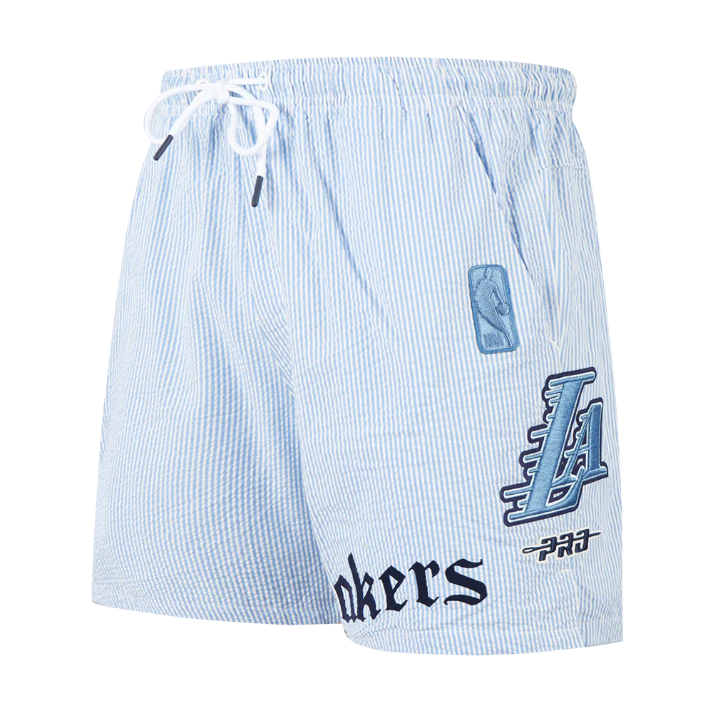 NBA LOS ANGELES LAKERS COUNTRY CLUB MEN'S SEERSUCKER SHORT (SEERSUCKER BLUE)