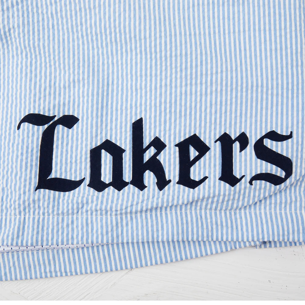 NBA LOS ANGELES LAKERS COUNTRY CLUB MEN'S SEERSUCKER SHORT (SEERSUCKER BLUE) - Image 6