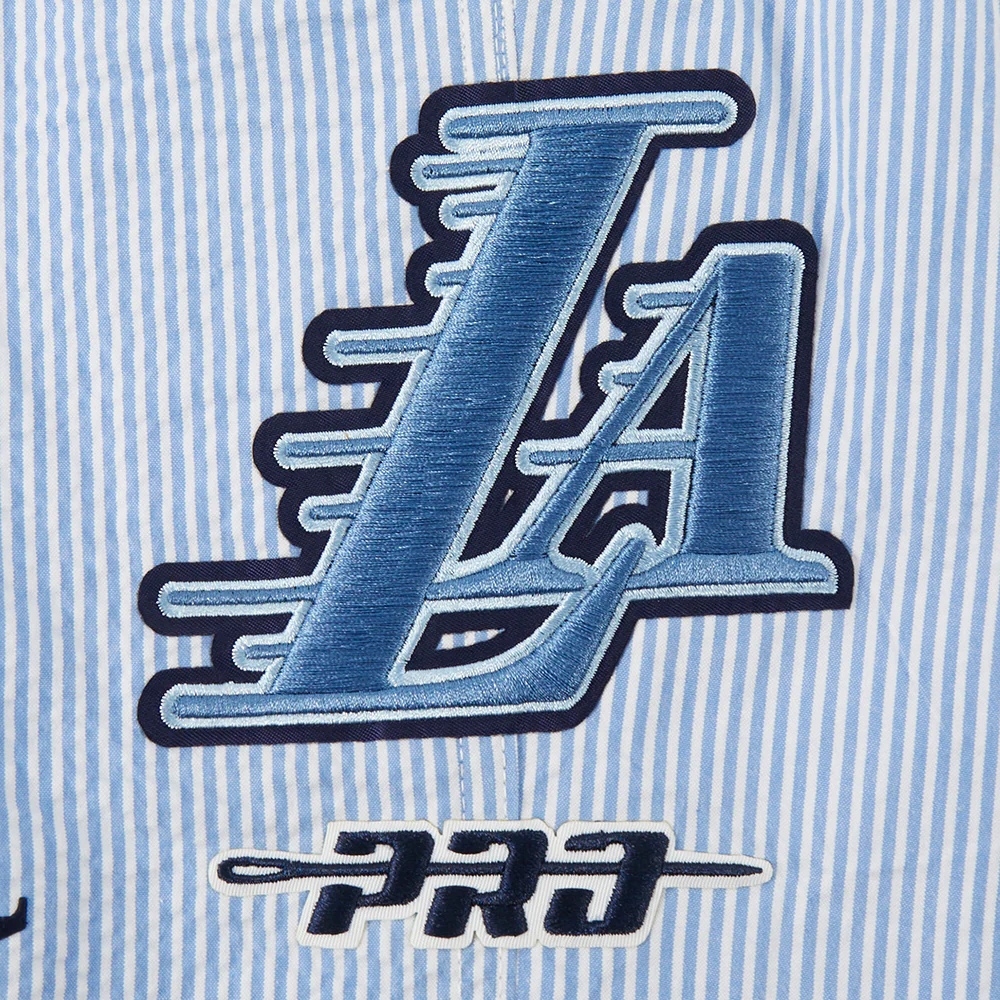 NBA LOS ANGELES LAKERS COUNTRY CLUB MEN'S SEERSUCKER SHORT (SEERSUCKER BLUE) - Image 7