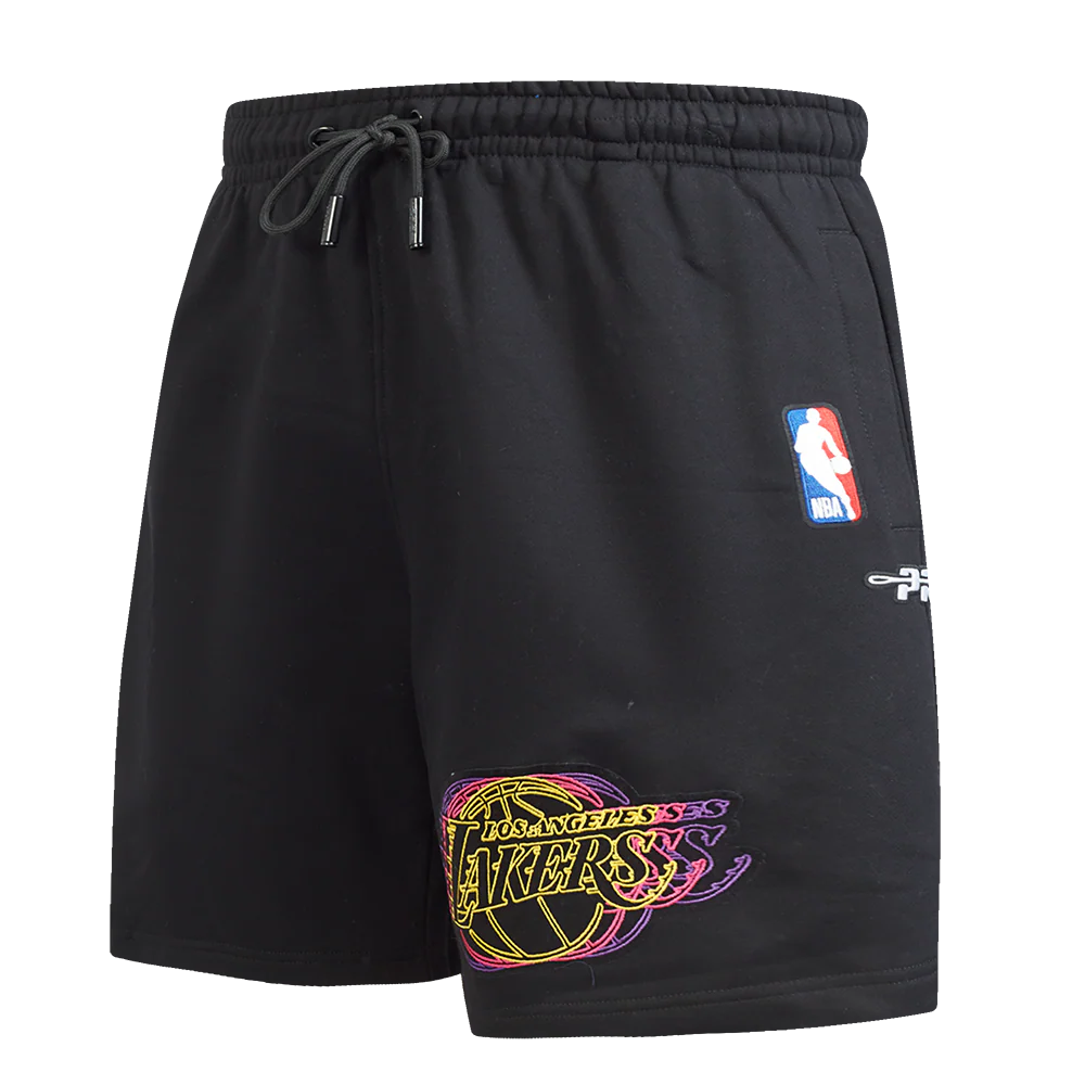 NBA LOS ANGELES LAKERS ECHO LOGO MEN'S FLEECE SHORT (BLACK)