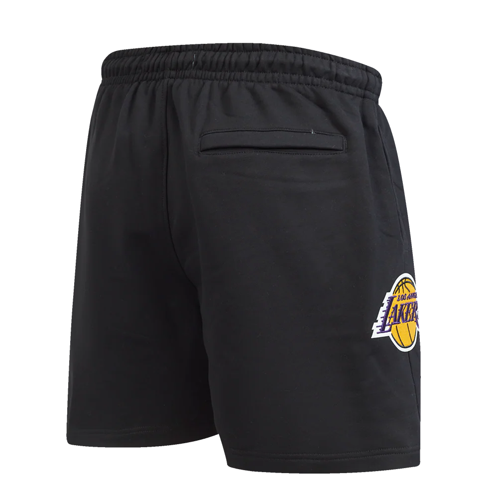 NBA LOS ANGELES LAKERS ECHO LOGO MEN'S FLEECE SHORT (BLACK) - Image 3