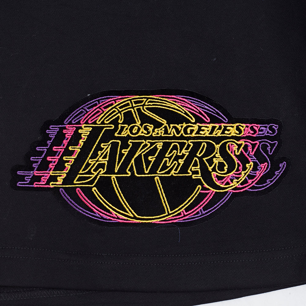 NBA LOS ANGELES LAKERS ECHO LOGO MEN'S FLEECE SHORT (BLACK) - Image 5