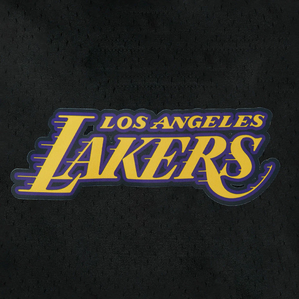 NBA LOS ANGELES LAKERS LEBRON JAMES #23 CLASSIC MESH PNN MEN'S MESH SHORT (BLACK) - Image 7