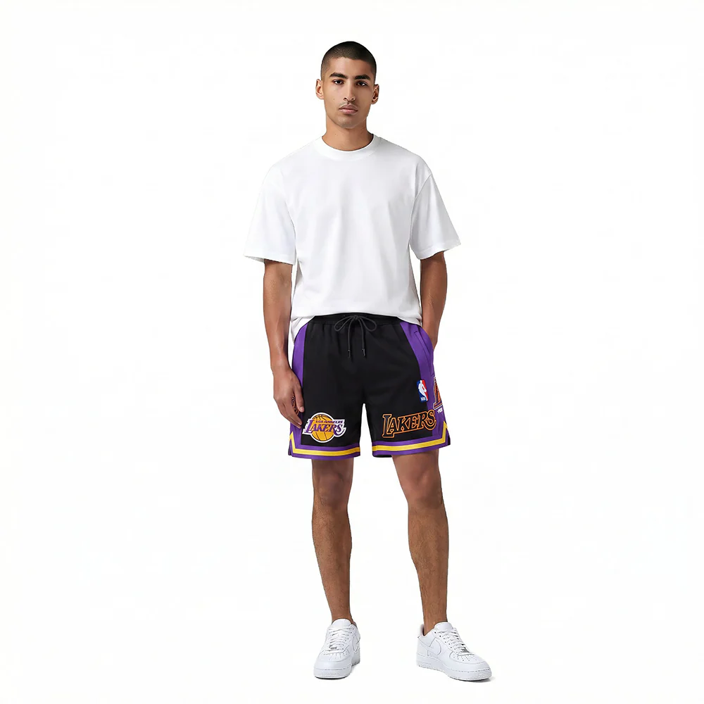 NBA LOS ANGELES LAKERS RETRO CLASSIC MEN'S 2.0 SHORT (BLACK/PURPLE/YELLOW) - Image 3
