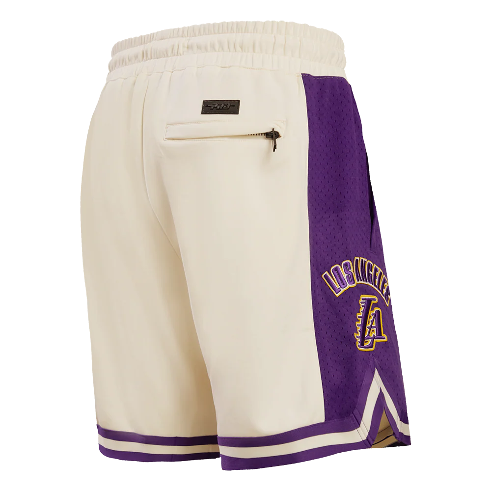 NBA LOS ANGELES LAKERS RETRO CLASSIC MEN'S 2.0 SHORT (EGGSHELL/PURPLE) - Image 7