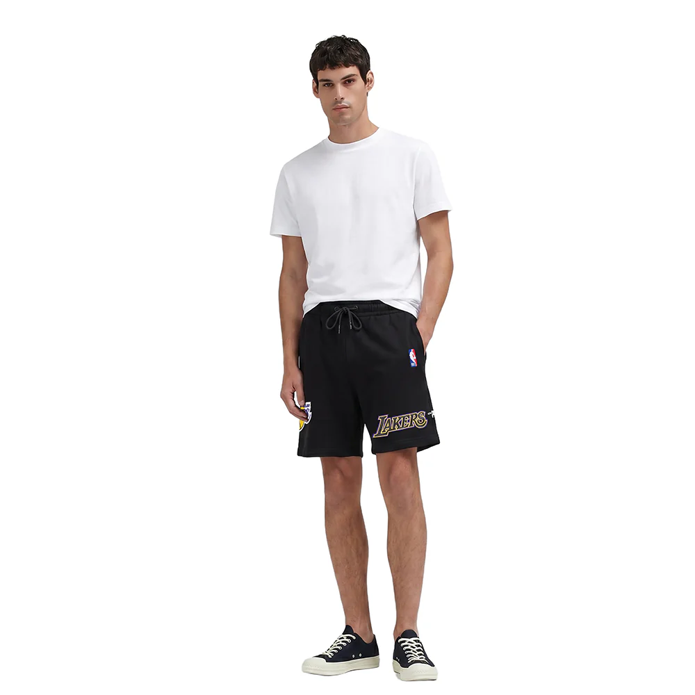 NBA LOS ANGELES LAKERS RETRO CLASSIC MEN'S SHORT (BLACK) - Image 3