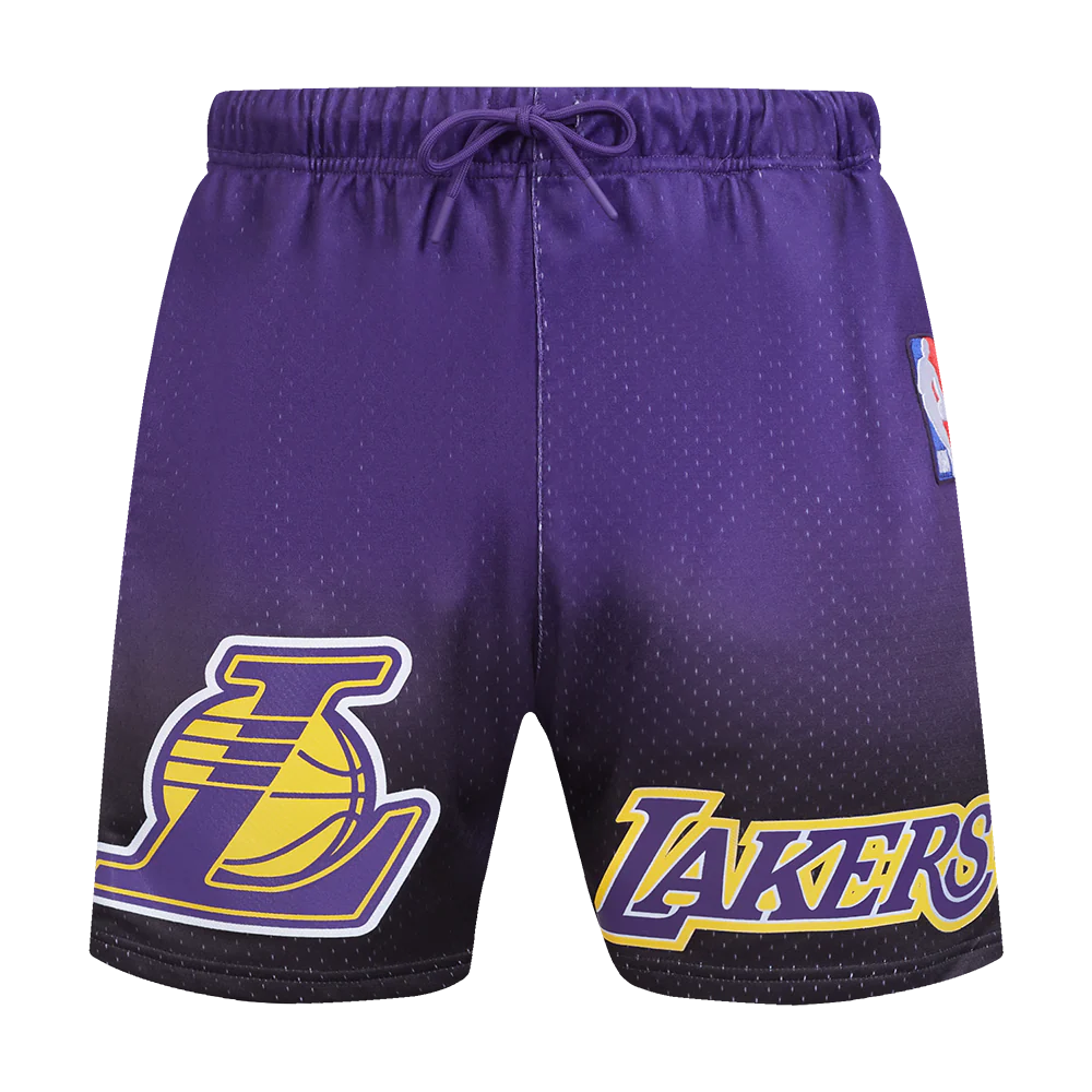 NBA LOS ANGELES LAKERS TEAM OMBRE MEN'S MESH SHORT (BLACK/PURPLE) - Image 2