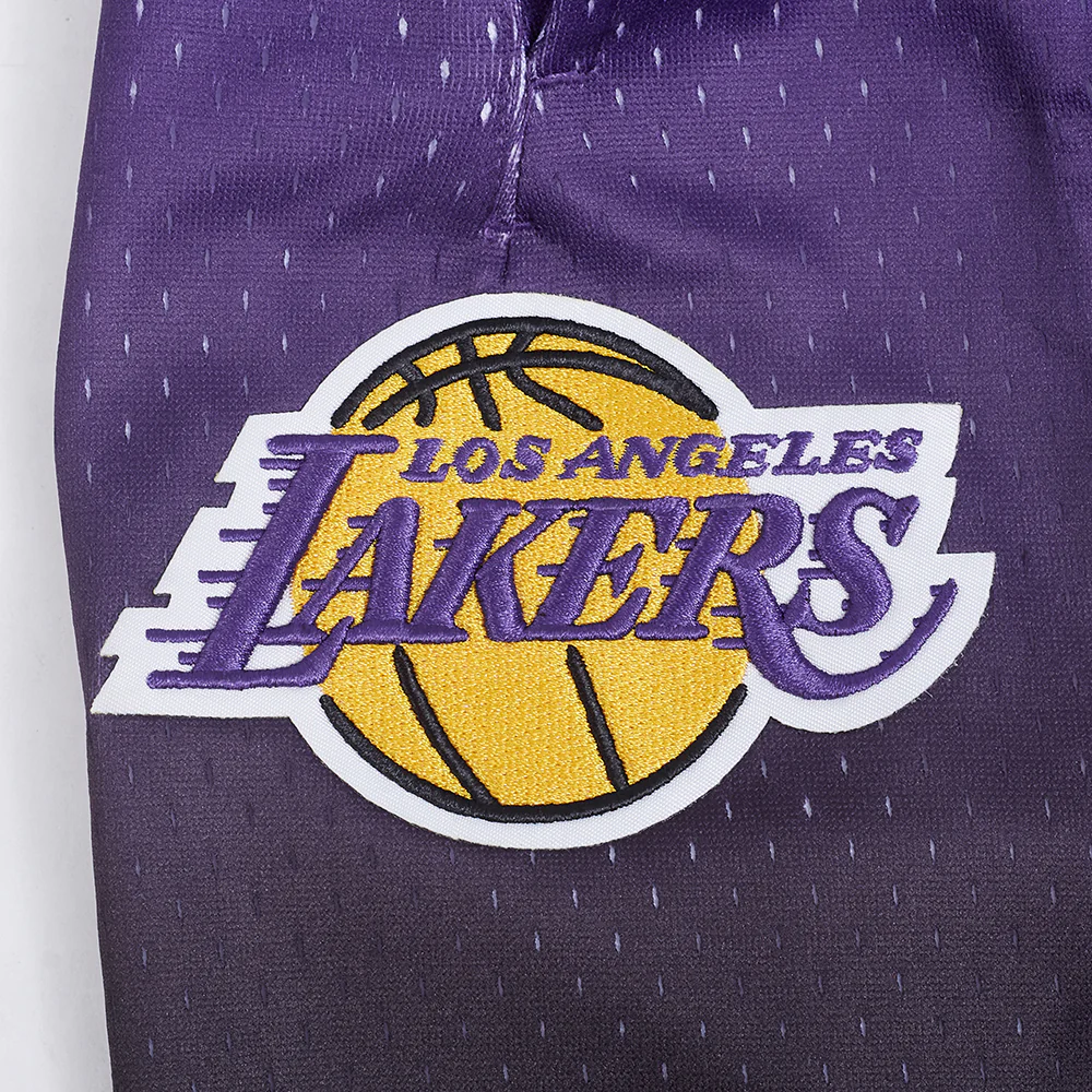 NBA LOS ANGELES LAKERS TEAM OMBRE MEN'S MESH SHORT (BLACK/PURPLE) - Image 6