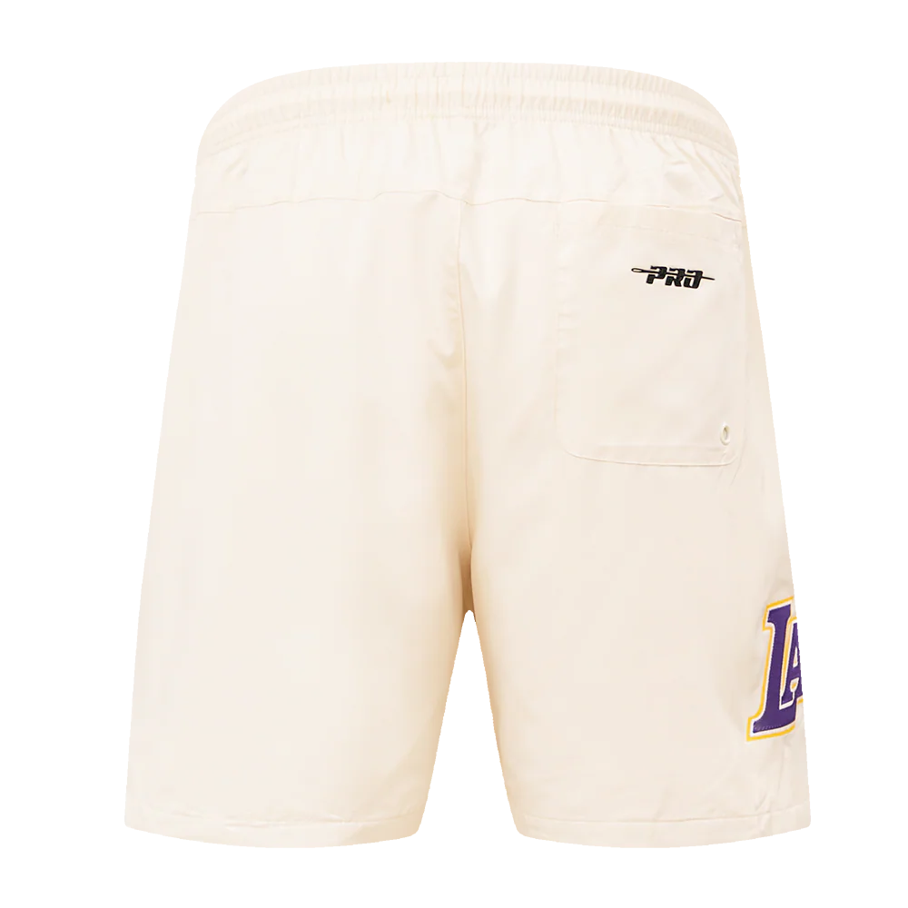 NBA LOS ANGELES LAKERS CLASSIC WOVEN MEN'S SHORT (EGGSHELL) - Image 2