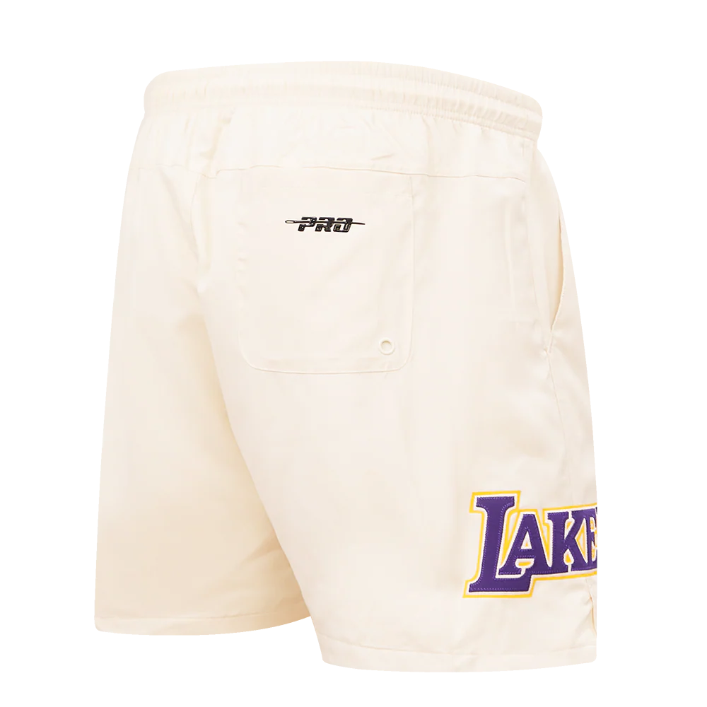 NBA LOS ANGELES LAKERS CLASSIC WOVEN MEN'S SHORT (EGGSHELL) - Image 4