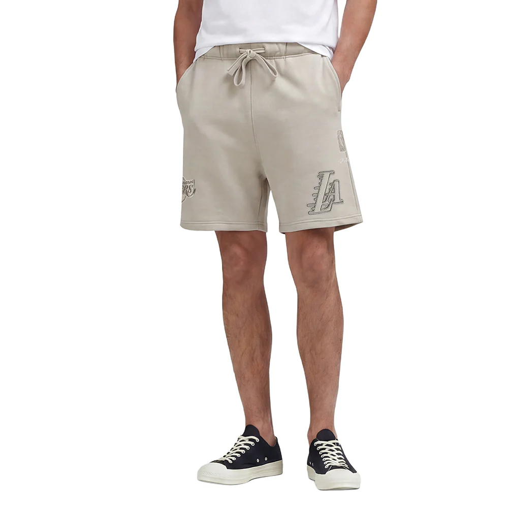 NBA LOS ANGELES LAKERS NEUTRAL MEN'S SHORT (TAUPE)