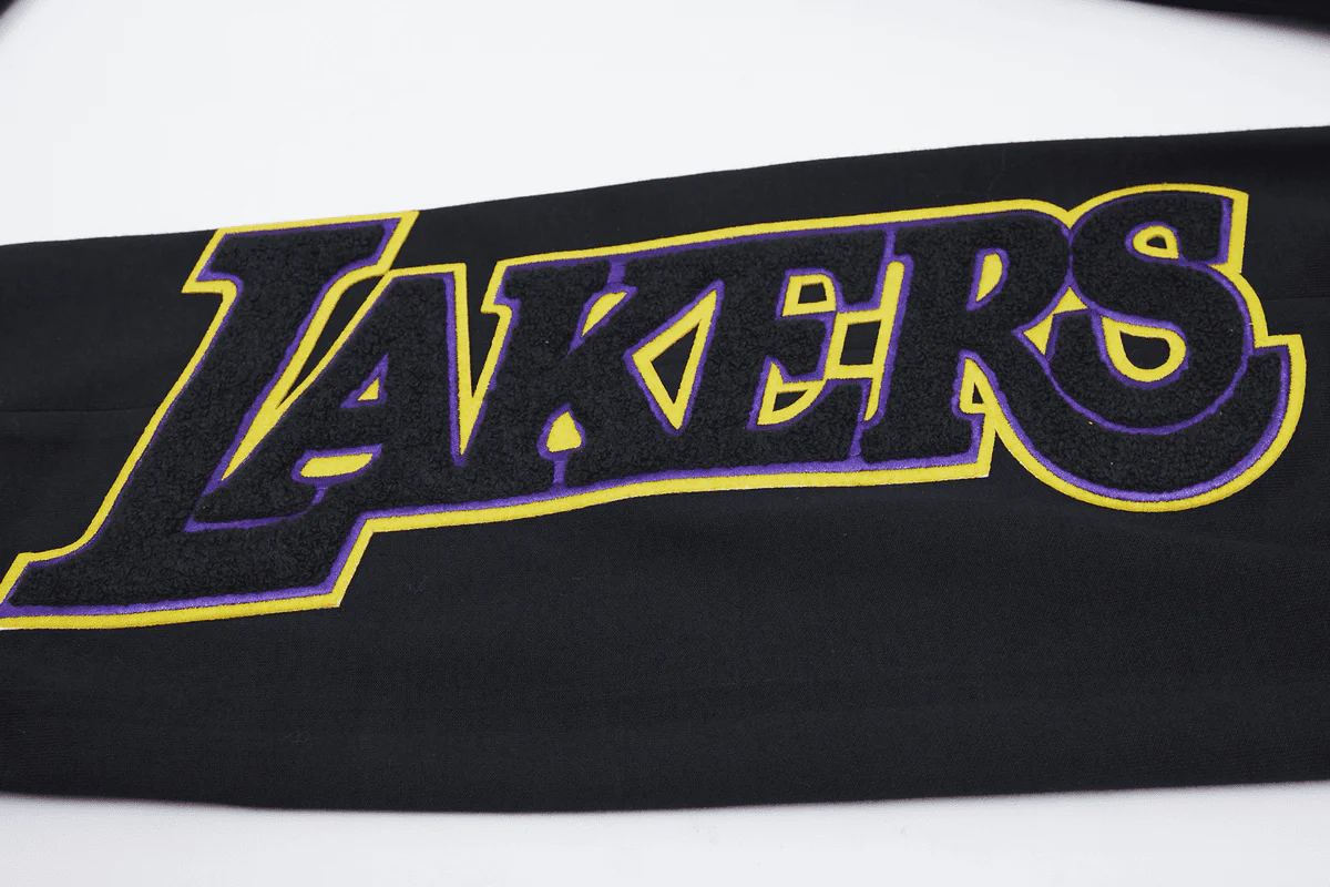 NBA LOS ANGELES LAKERS CLASSIC CHENILLE MEN'S JOGGER (BLACK) - Image 7