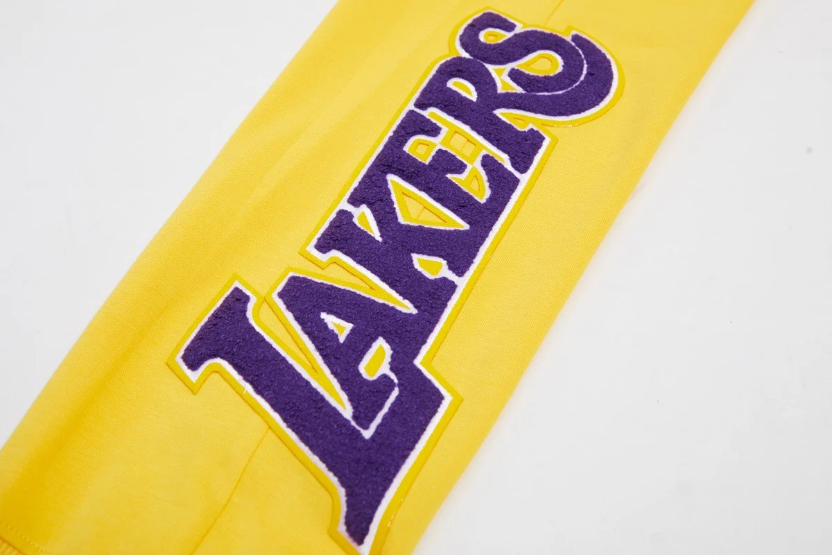 NBA LOS ANGELES LAKERS CLASSIC CHENILLE MEN'S JOGGER (YELLOW) - Image 7