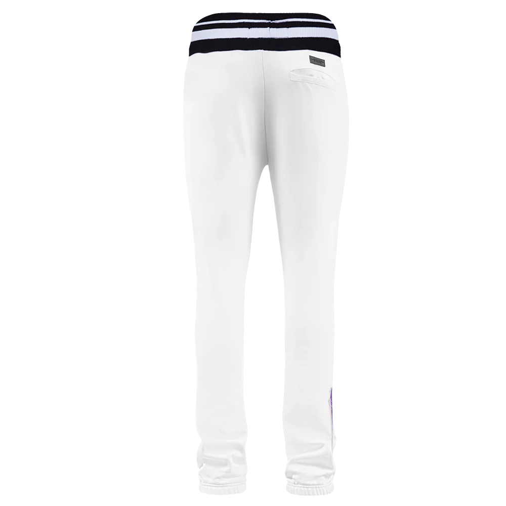 NBA LOS ANGELES LAKERS SCRIPT TAIL MEN'S RIB FLEECE SWEATPANT (WHITE/BLACK) - Image 3