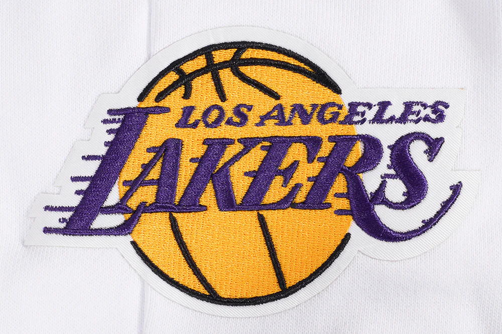 NBA LOS ANGELES LAKERS SCRIPT TAIL MEN'S RIB FLEECE SWEATPANT (WHITE/BLACK) - Image 7