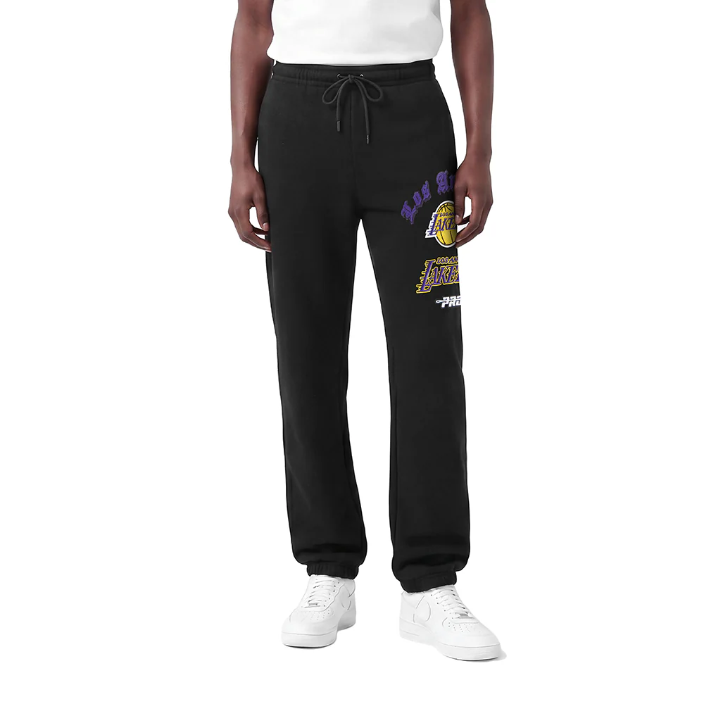 NBA LOS ANGELES LAKERS OLD ENGLISH MEN'S SWEATPANT (BLACK)