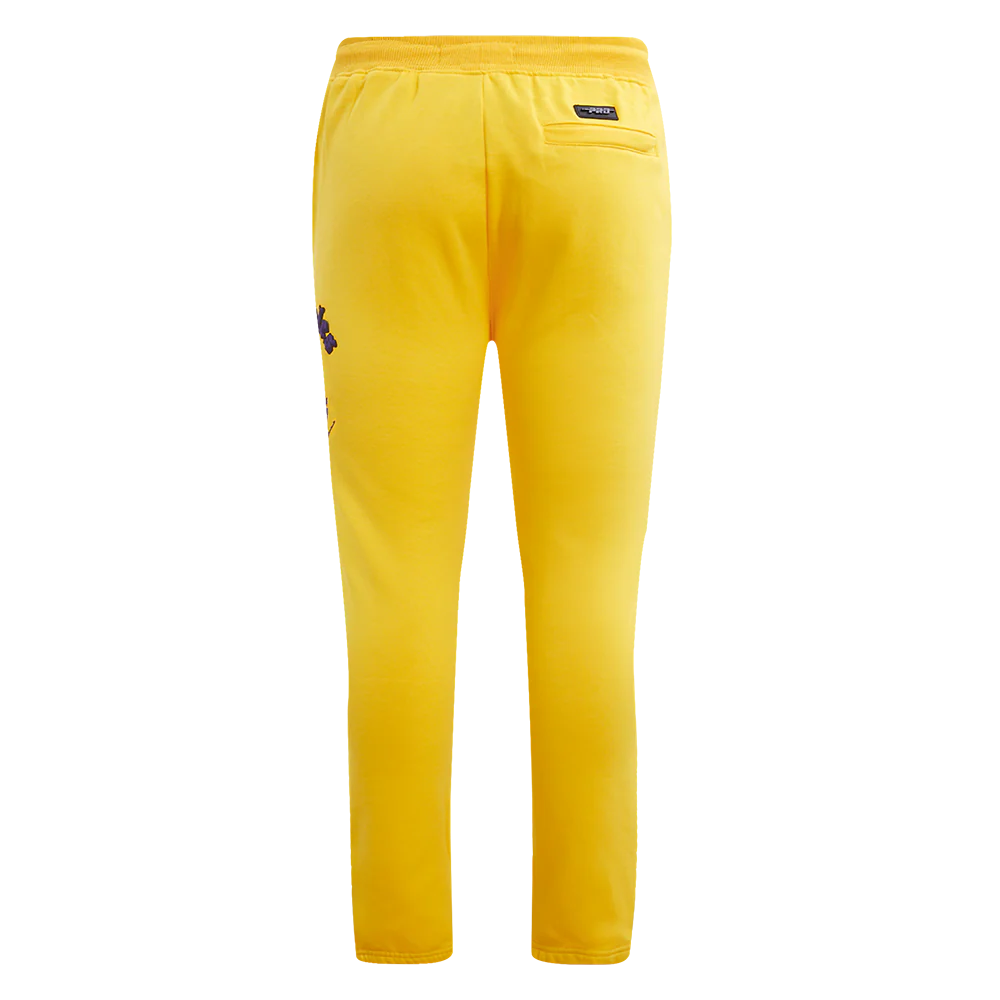 NBA LOS ANGELES LAKERS OLD ENGLISH MEN'S SWEATPANT (YELLOW) - Image 4