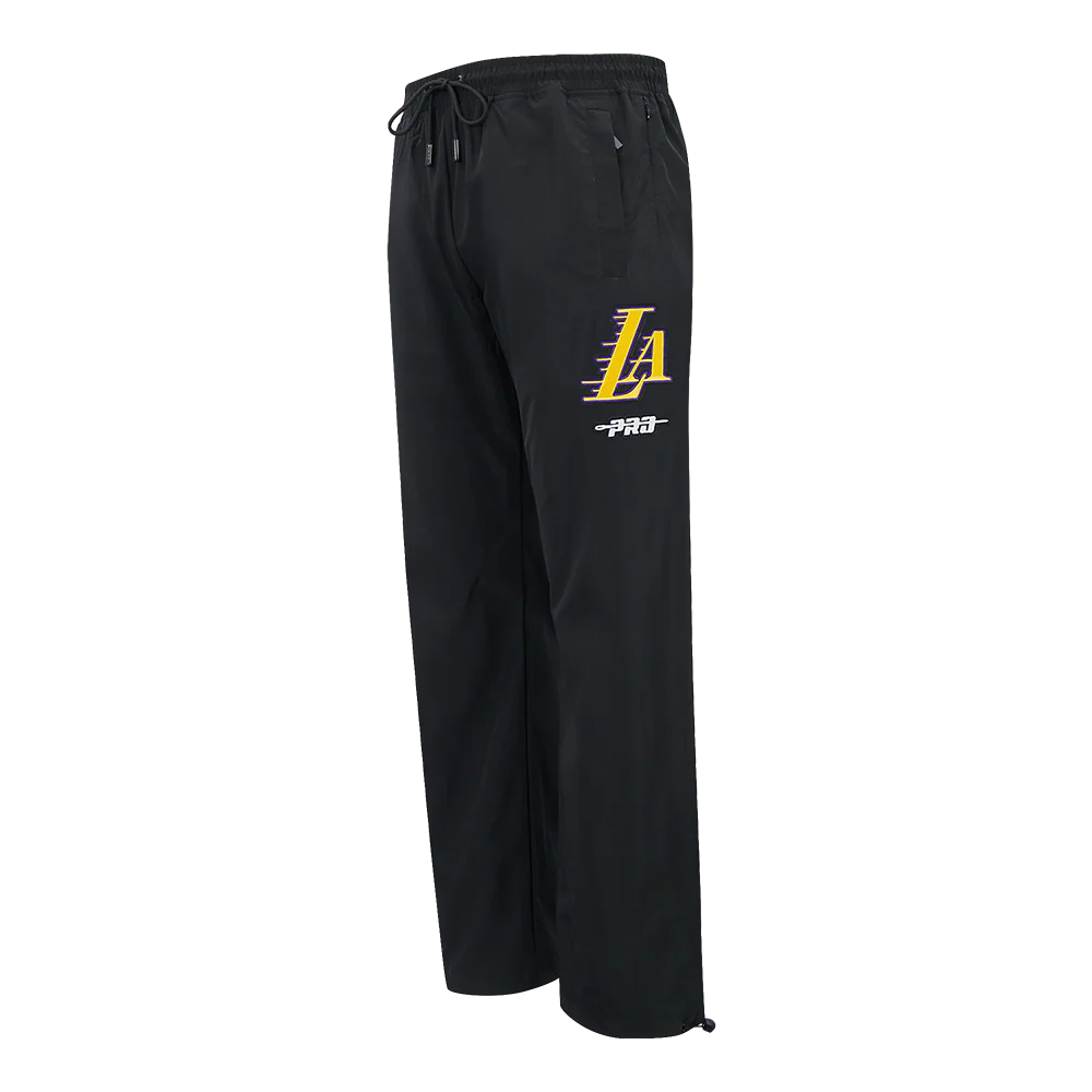 NBA LOS ANGELES LAKERS PRE GAME MEN'S NYLON PANT (BLACK) - Image 4