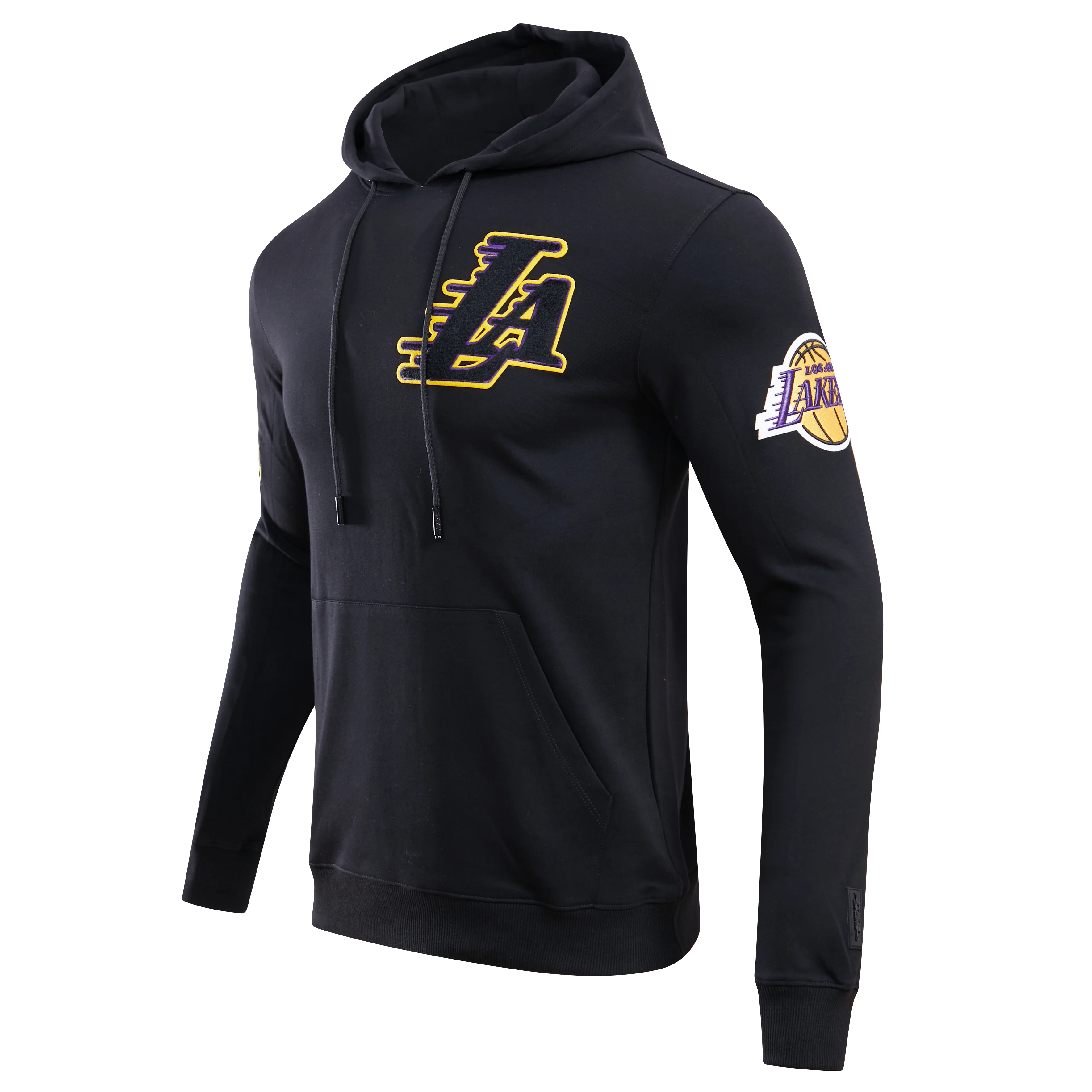 NBA LOS ANGELES LAKERS CLASSIC CHENILLE MEN'S PULLOVER HOODIE (BLACK) - Image 2