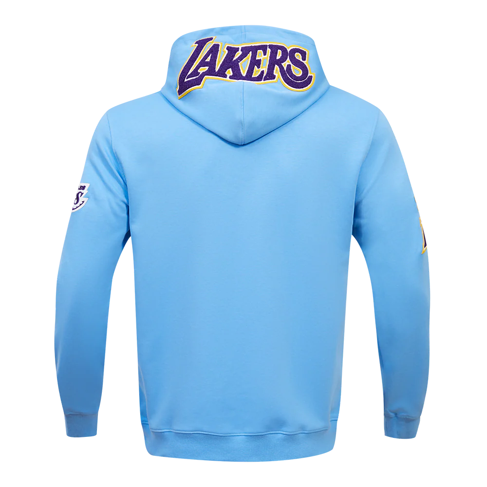 NBA LOS ANGELES LAKERS CLASSIC CHENILLE MEN'S PULLOVER HOODIE (UNIVERSITY BLUE) - Image 5