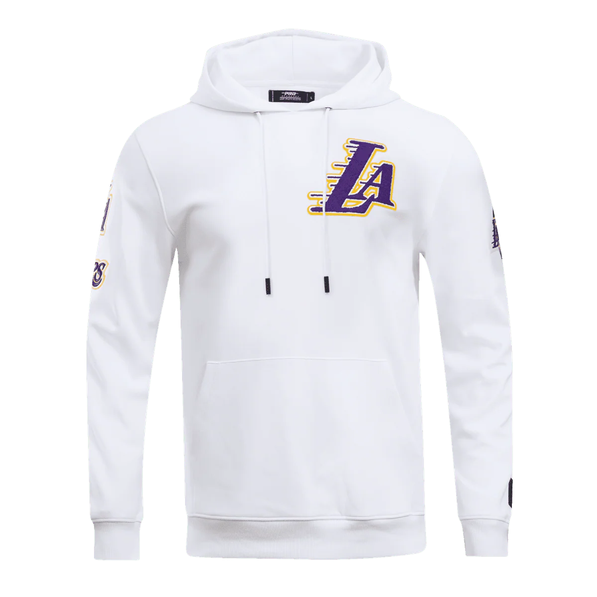 NBA LOS ANGELES LAKERS CLASSIC CHENILLE MEN'S PULLOVER HOODIE (WHITE)