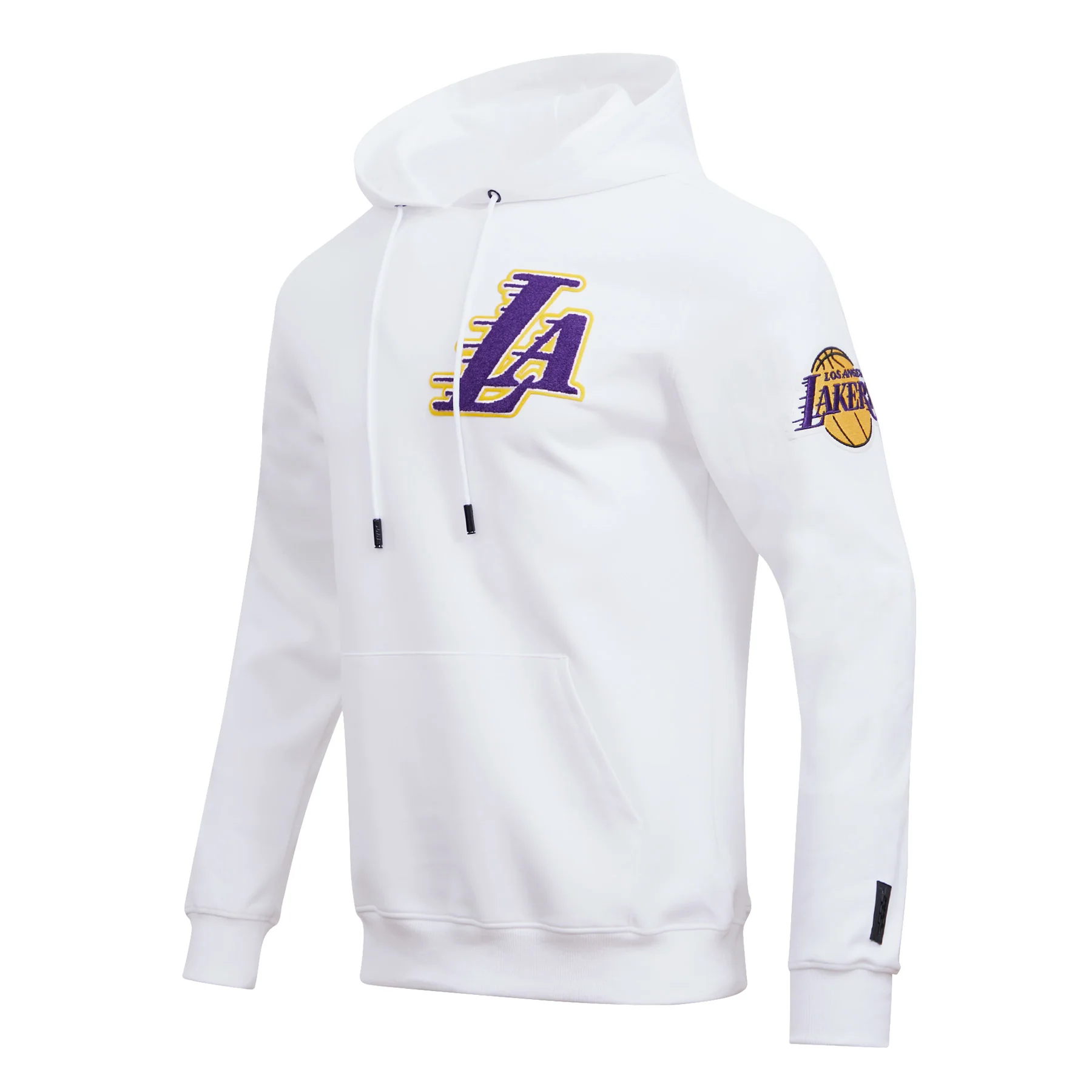 NBA LOS ANGELES LAKERS CLASSIC CHENILLE MEN'S PULLOVER HOODIE (WHITE) - Image 3