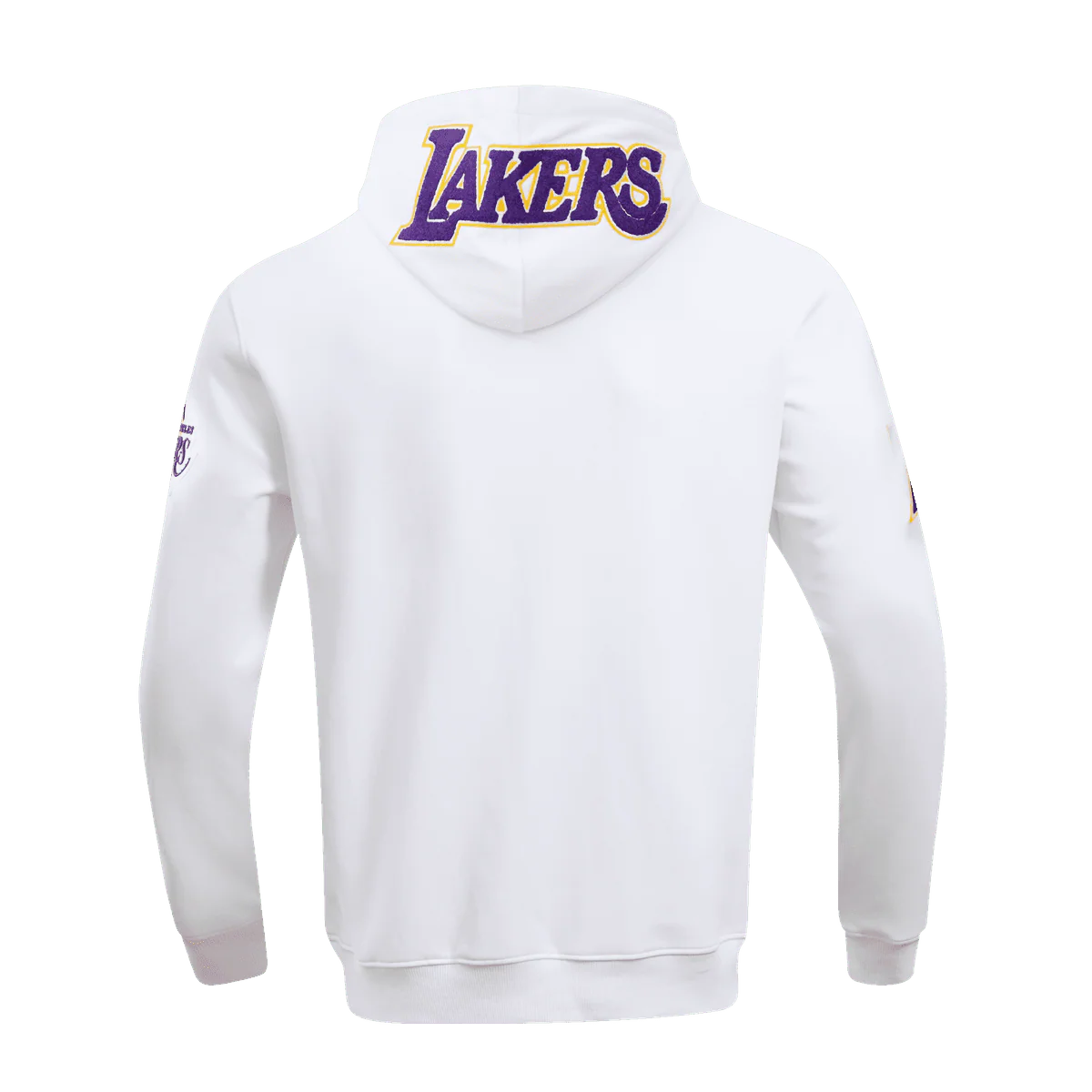 NBA LOS ANGELES LAKERS CLASSIC CHENILLE MEN'S PULLOVER HOODIE (WHITE) - Image 4