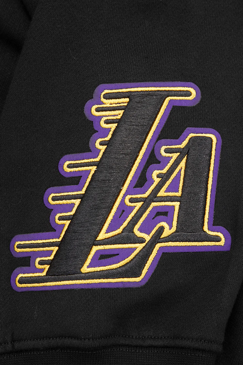 NBA LOS ANGELES LAKERS WINGSPAN MEN'S DROP SHOULDER FLEECE CREWNECK (BLACK) - Image 11