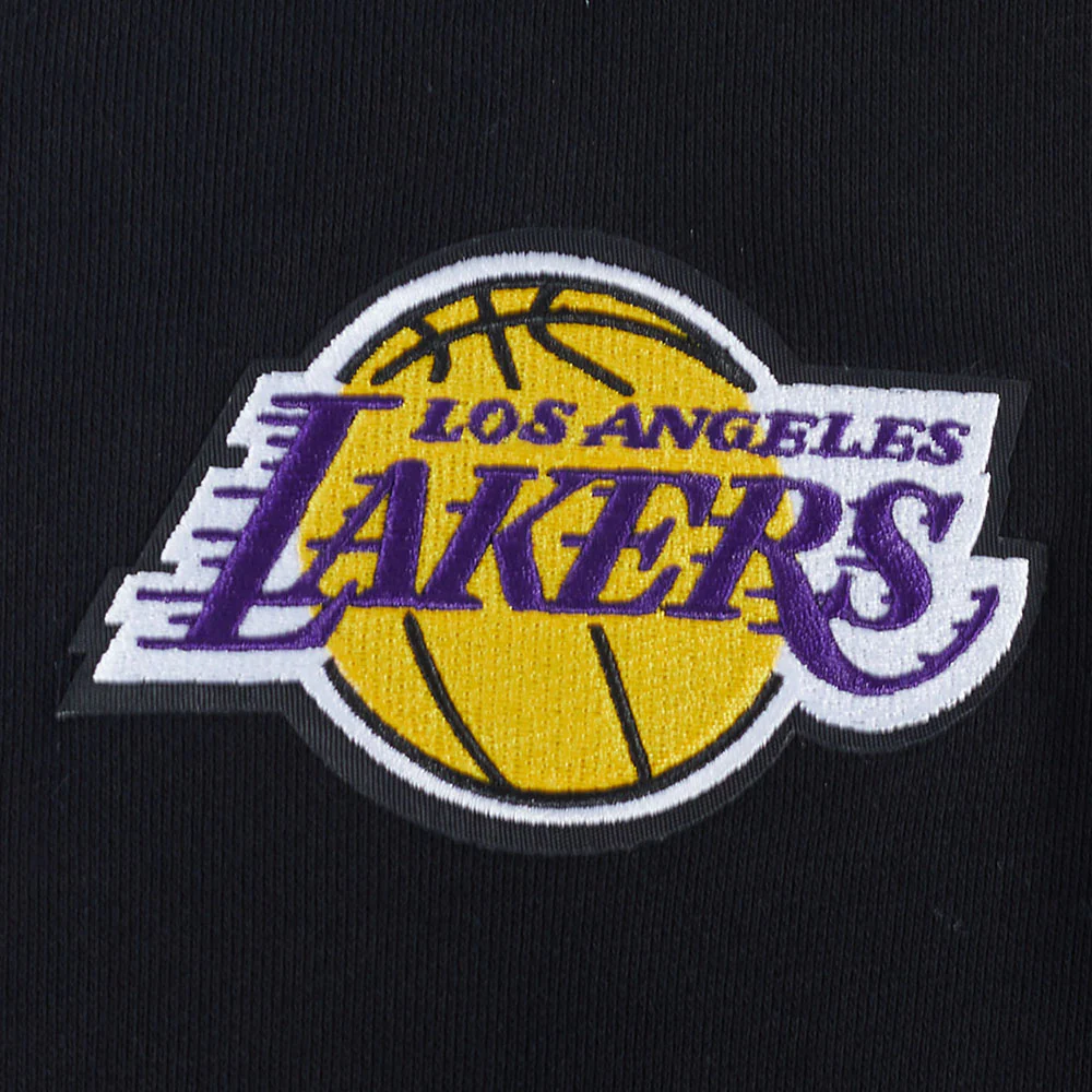 NBA LOS ANGELES LAKERS CITY RANSOM MEN'S RIB FLC PO HOODIE (BLACK/PURPLE) - Image 7