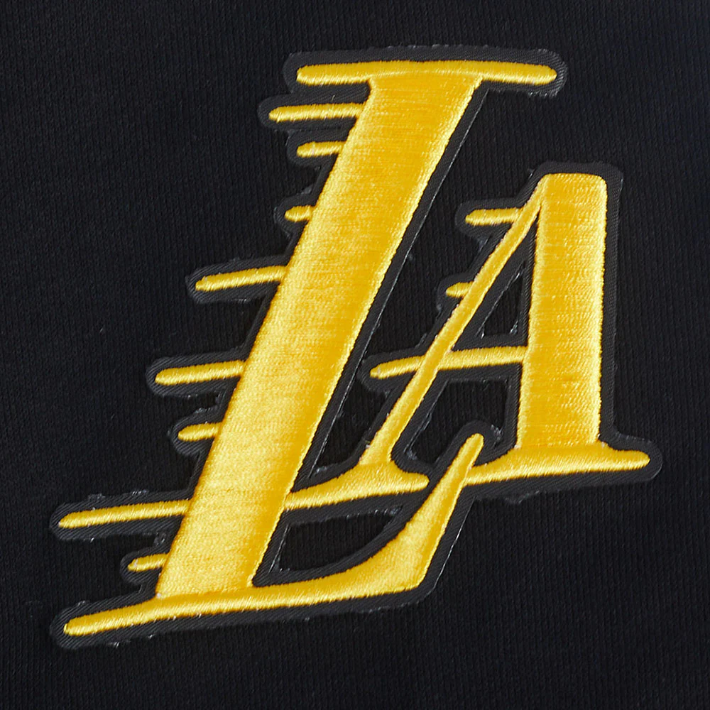 NBA LOS ANGELES LAKERS CITY RANSOM MEN'S RIB FLC PO HOODIE (BLACK/PURPLE) - Image 8