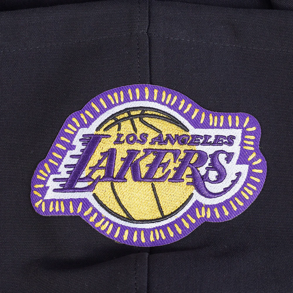 NBA LOS ANGELES LAKERS DIY PICK STITCH MEN'S DOUBLE KNIT PULLOVER HOODIE (BLACK) - Image 7