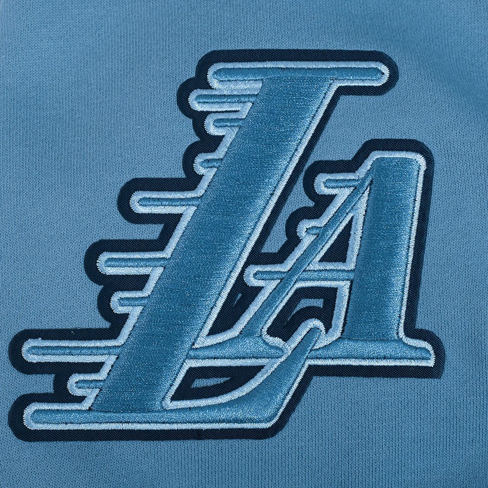 NBA LOS ANGELES LAKERS COUNTRY CLUB MEN'S DROP SHOULDER FLEECE CREWNECK (STEEL BLUE) - Image 6