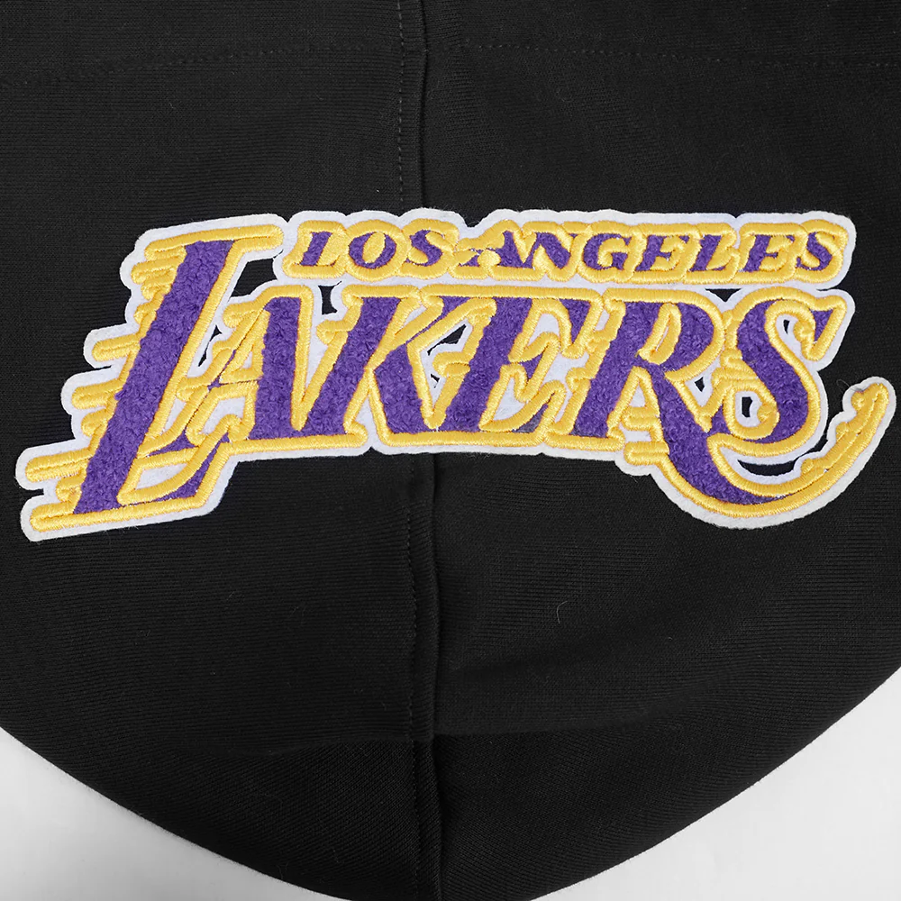 NBA LOS ANGELES LAKERS SOUVENIR MEN'S FLEECE PULLOVER HOODIE (BLACK) - Image 7