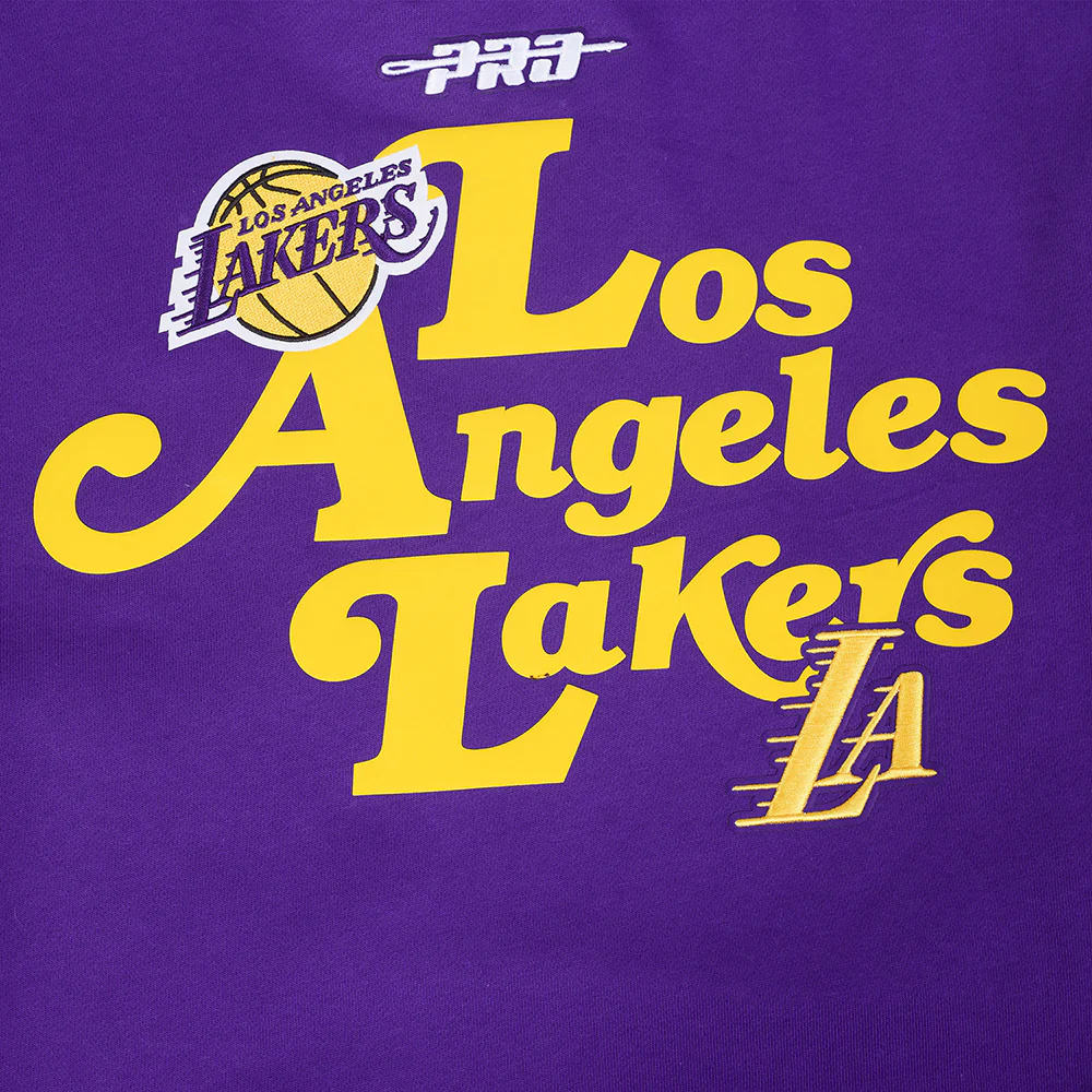 NBA LOS ANGELES LAKERS SOUVENIR MEN'S FLEECE PULLOVER HOODIE (PURPLE) - Image 13