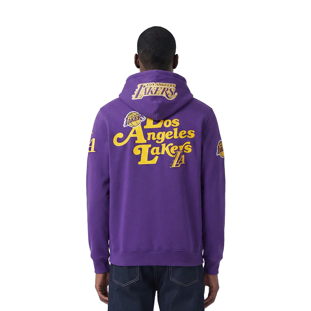 NBA LOS ANGELES LAKERS SOUVENIR MEN'S FLEECE PULLOVER HOODIE (PURPLE) - Image 2