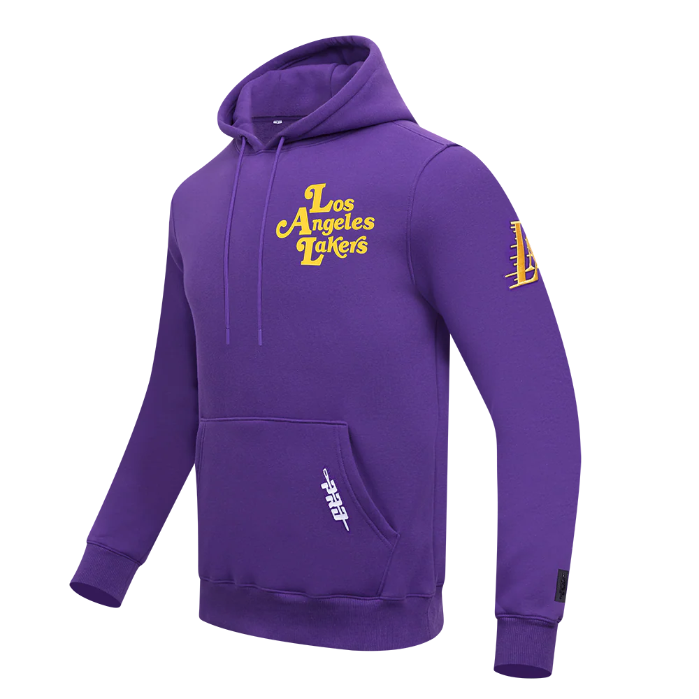NBA LOS ANGELES LAKERS SOUVENIR MEN'S FLEECE PULLOVER HOODIE (PURPLE) - Image 6