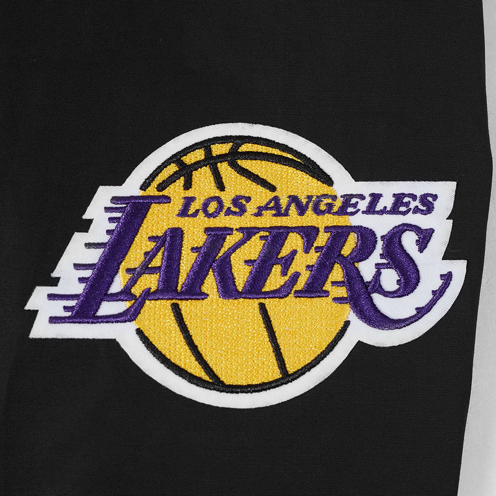 NBA LOS ANGELES LAKERS CLASSIC WIND SUIT MEN'S WOVEN FULL ZIP PULLOVER HOODIE (BLACK) - Image 6