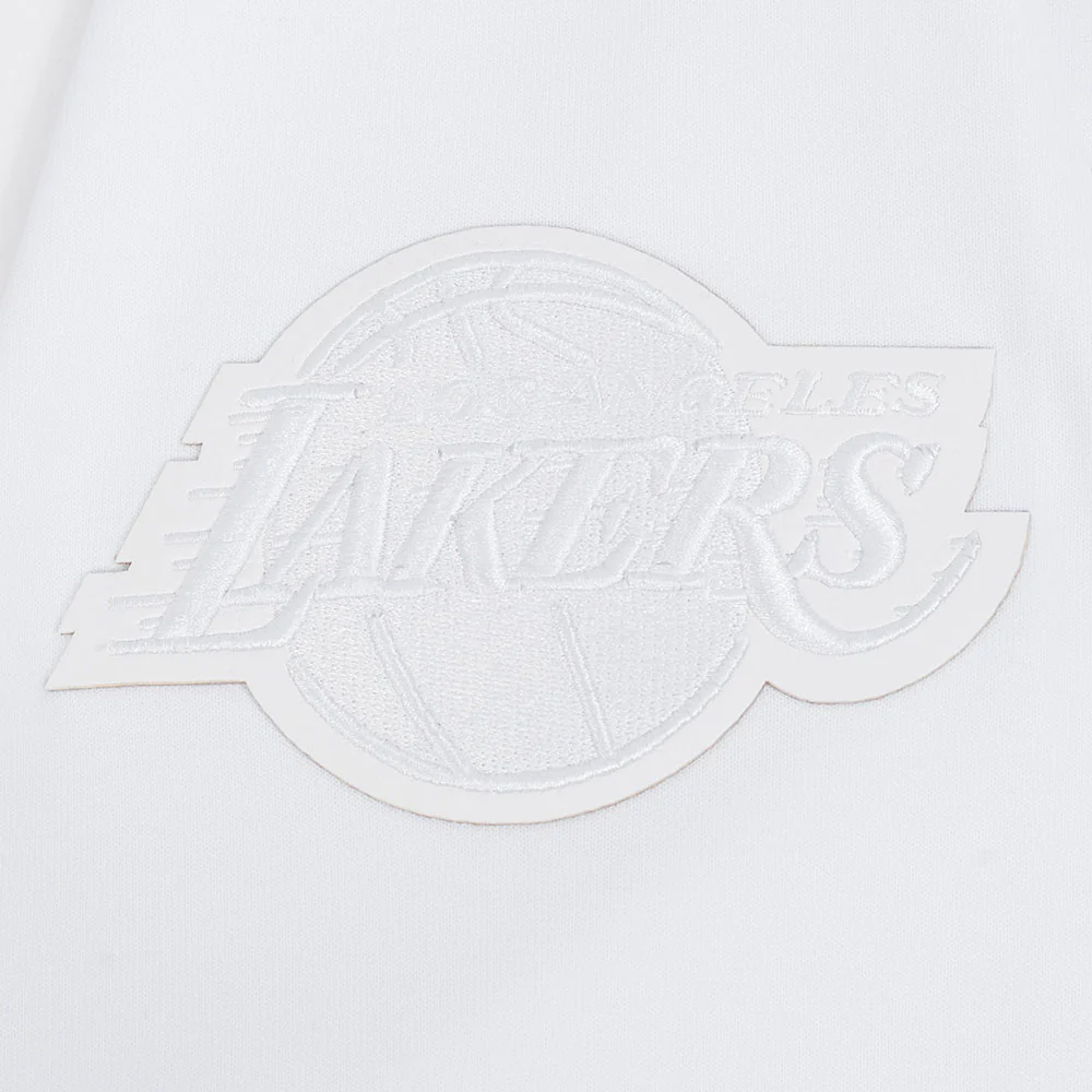 NBA LOS ANGELES LAKERS WHITE OUT MEN'S DOUBLE KNIT PULLOVER HOODIE (WHITE) - Image 6