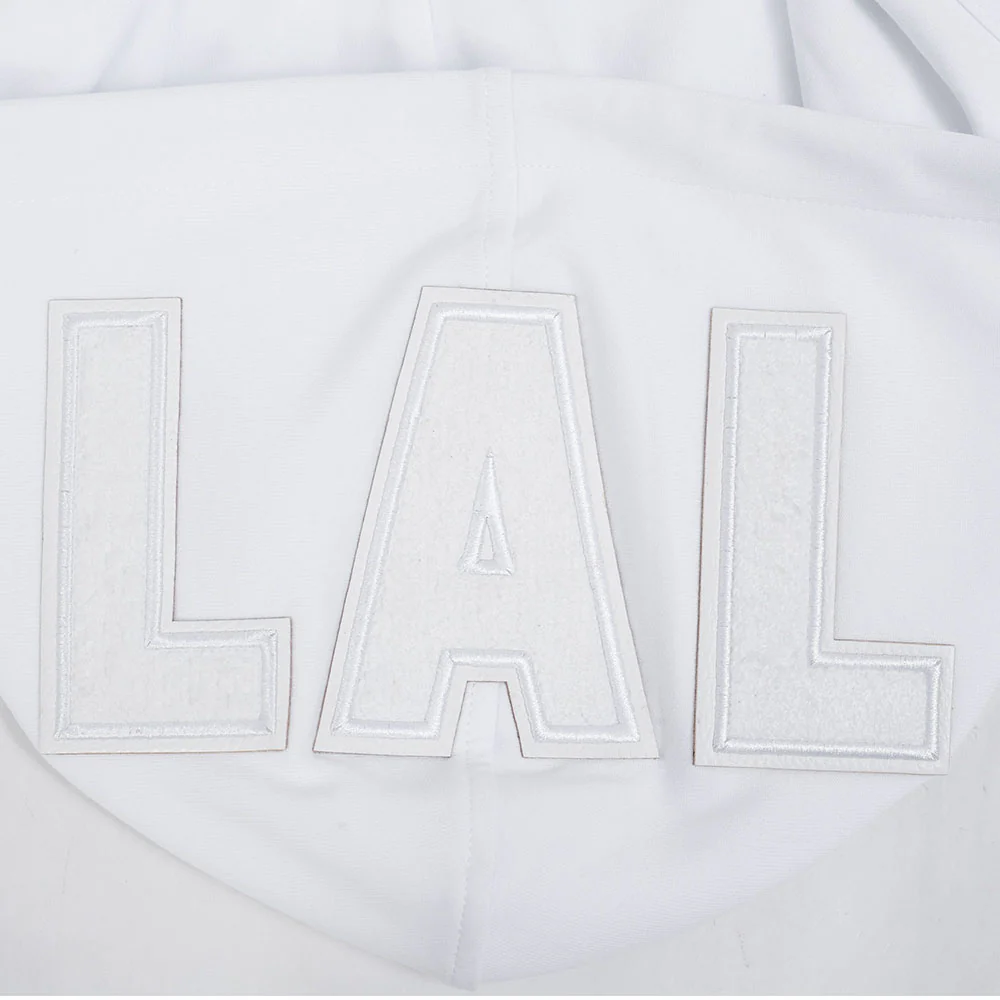 NBA LOS ANGELES LAKERS WHITE OUT MEN'S DOUBLE KNIT PULLOVER HOODIE (WHITE) - Image 8