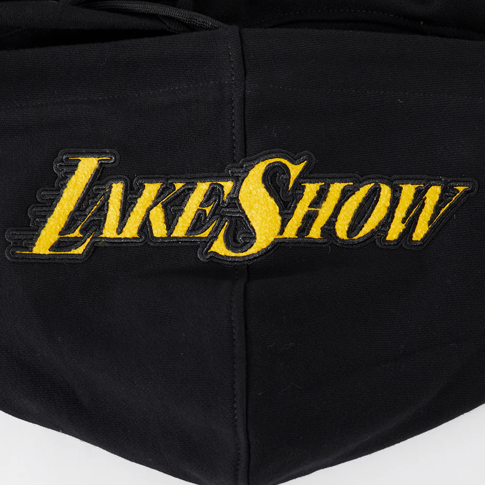 NBA LOS ANGELES LAKERS CITY EDITION 24-25 MEN'S RIB FLEECE PULLOVER HOODIE (BLACK/PURPLE) - Image 5