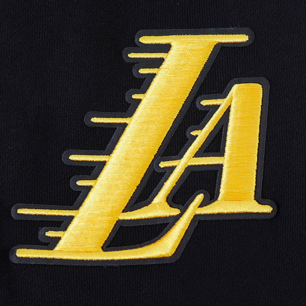 NBA LOS ANGELES LAKERS CITY EDITION 24-25 MEN'S RIB FLEECE PULLOVER HOODIE (BLACK/PURPLE) - Image 6