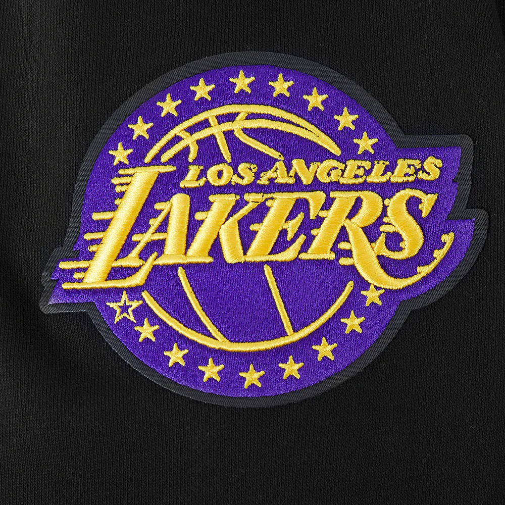 NBA LOS ANGELES LAKERS CITY EDITION 24-25 MEN'S RIB FLEECE PULLOVER HOODIE (BLACK/PURPLE) - Image 7