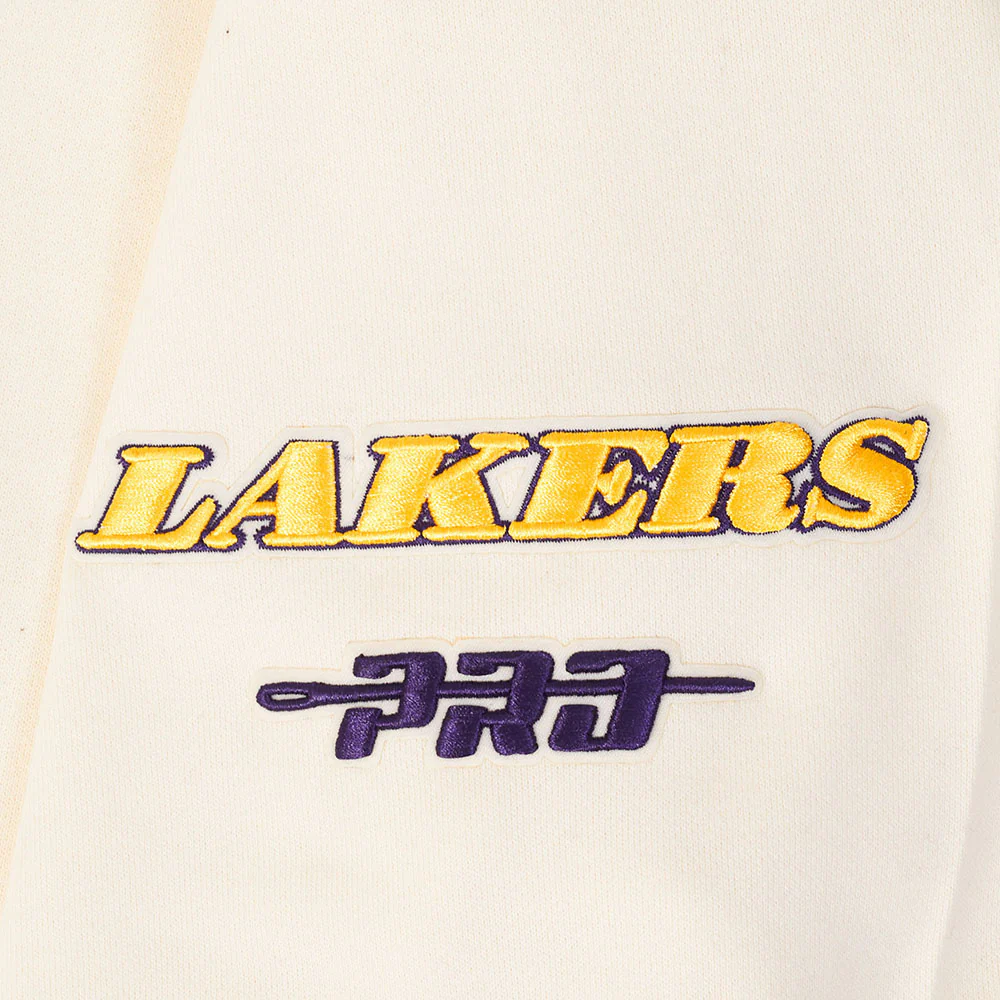 NBA LOS ANGELES LAKERS BEST OF MEN'S DROP SHOULDER FLC CREWNECK (EGGSHELL) - Image 7