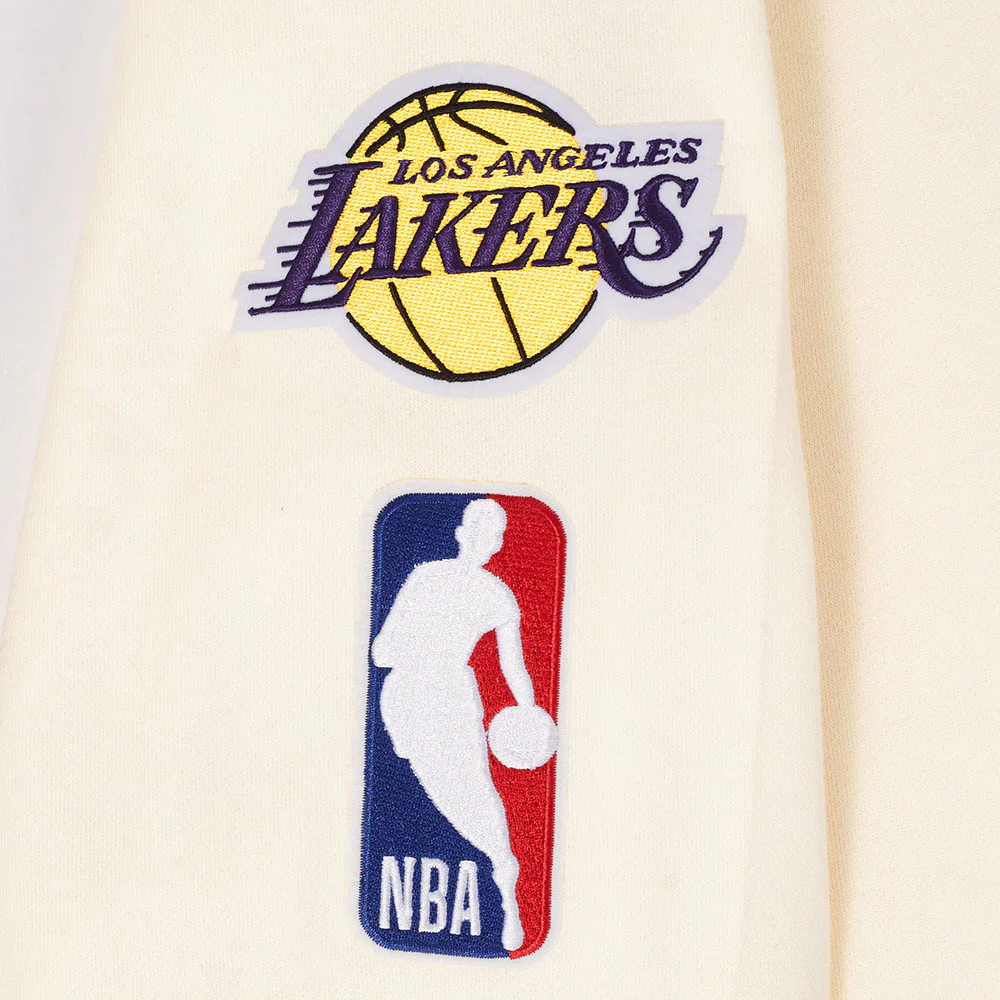 NBA LOS ANGELES LAKERS BEST OF MEN'S DROP SHOULDER FLC CREWNECK (EGGSHELL) - Image 9