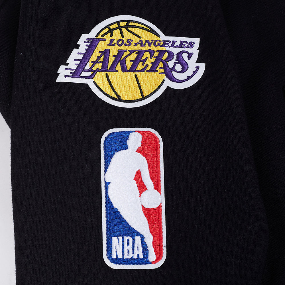 NBA LOS ANGELES LAKERS BEST OF MEN'S DROP SHOULDER FLC PO HOODIE (BLACK) - Image 5