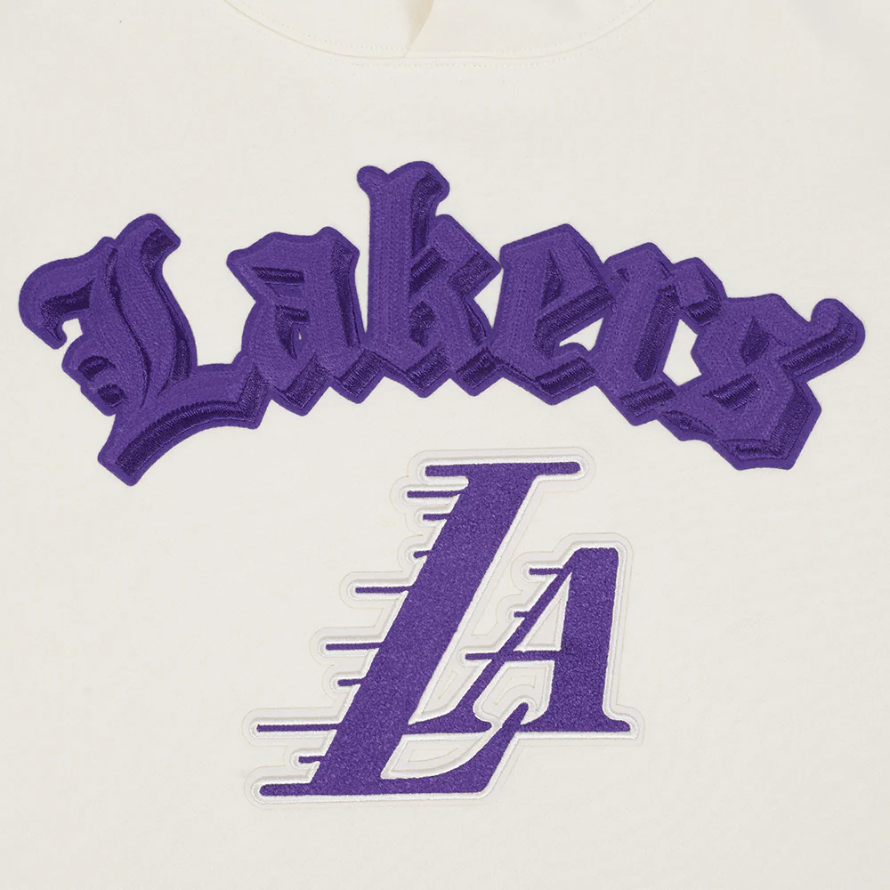 NBA LOS ANGELES LAKERS BEST OF MEN'S DROP SHOULDER FLC PO HOODIE (EGGSHELL) - Image 10