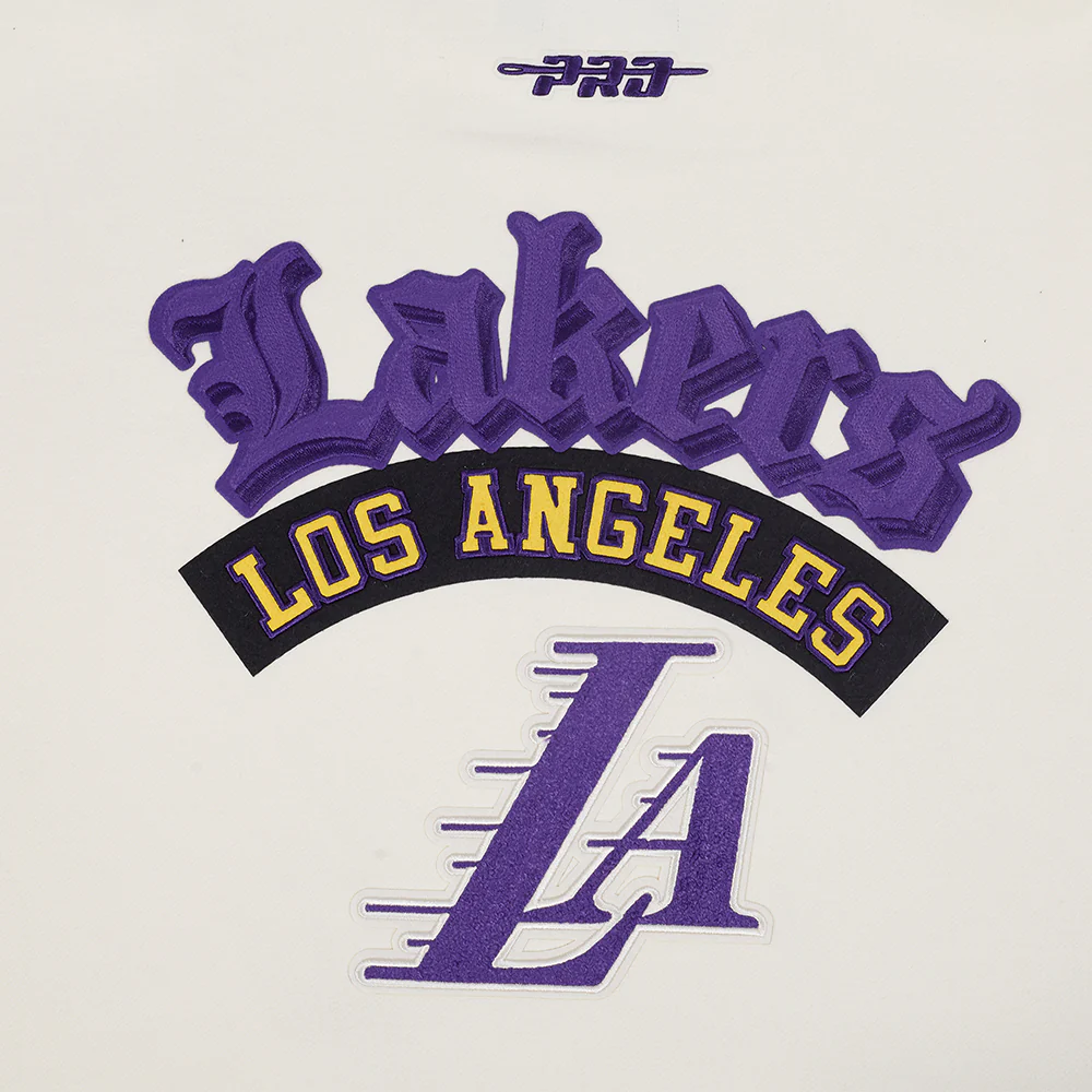 NBA LOS ANGELES LAKERS BEST OF MEN'S DROP SHOULDER FLC PO HOODIE (EGGSHELL) - Image 7